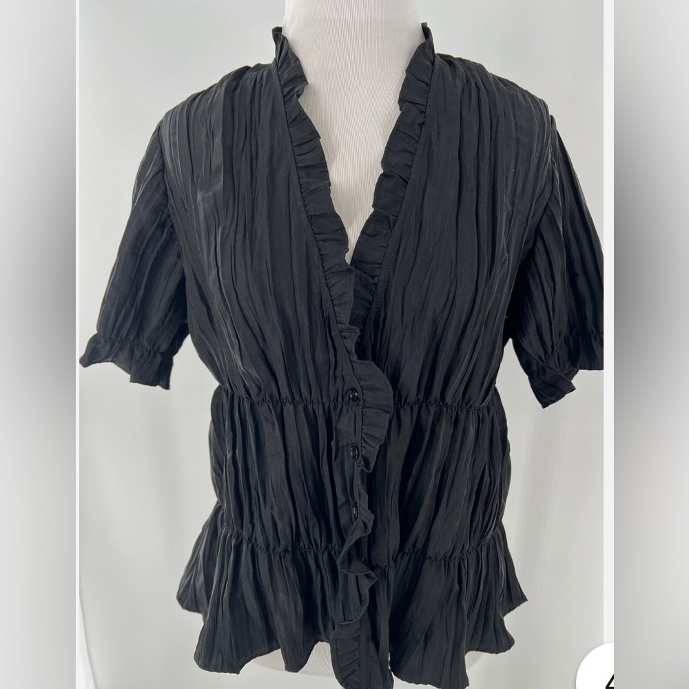Zara button front top